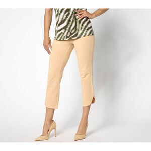 Women Control Women's Plus Sz Pants 1X Tulip Hem Slim Crop Brown A648918